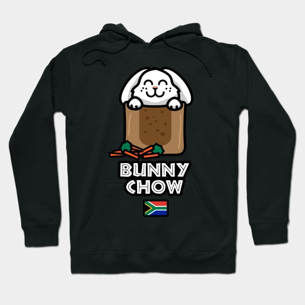 Bunny Chow South Africa Food Funny Cute Rabbit Hoodie by BraaiNinja